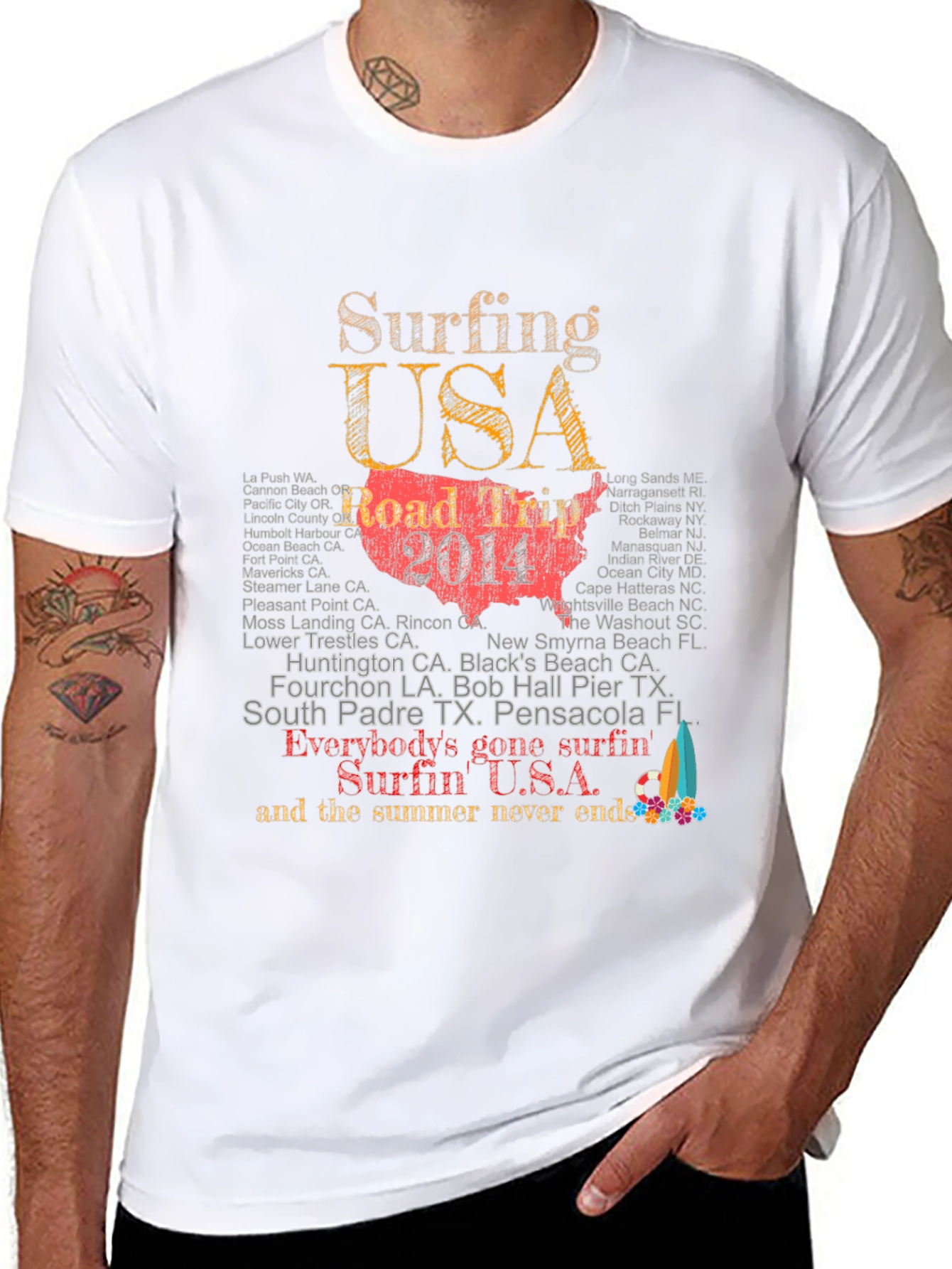 Surfing USA Road Trip Graphic Tee