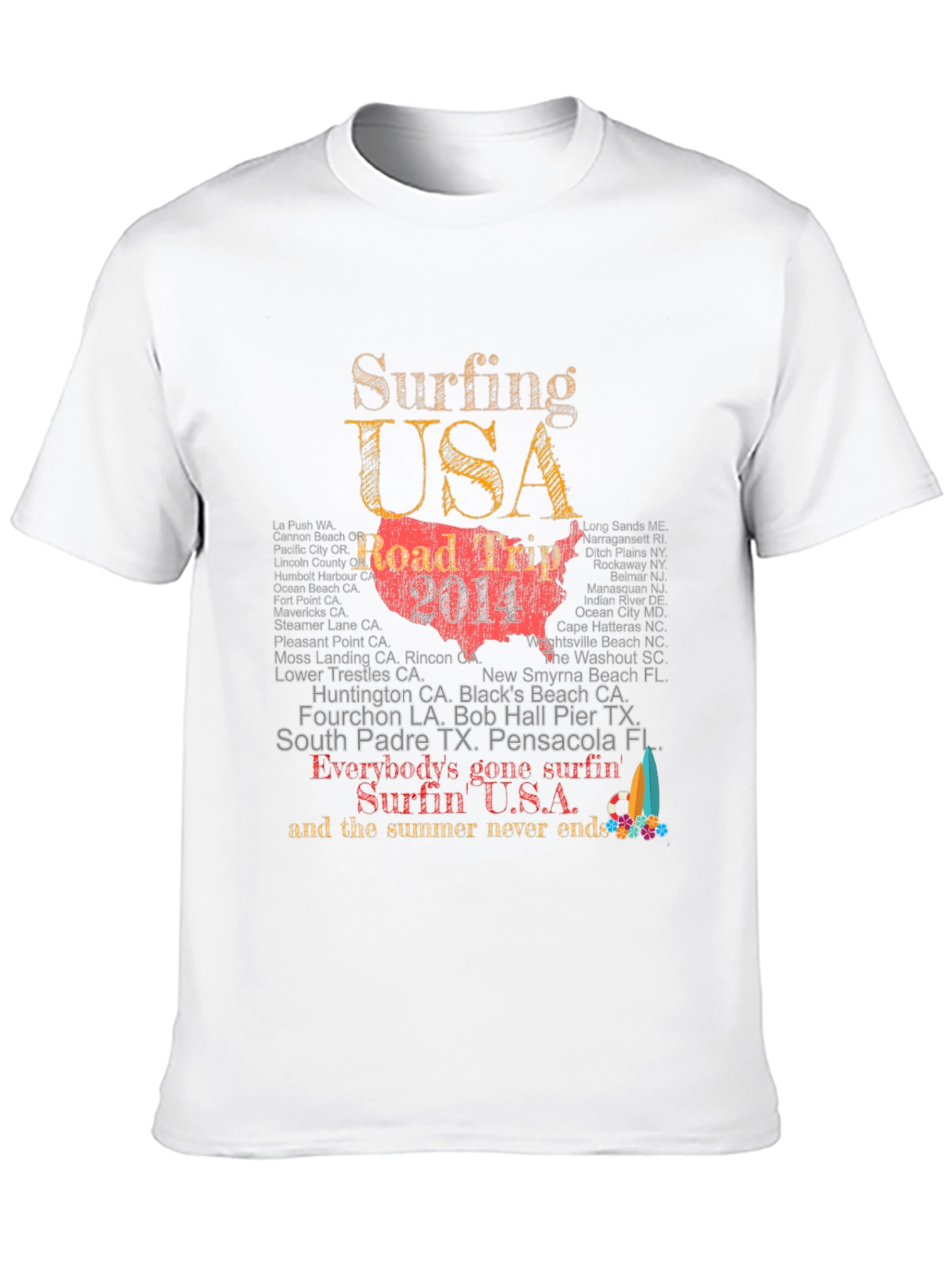 Surfing USA Road Trip Graphic Tee