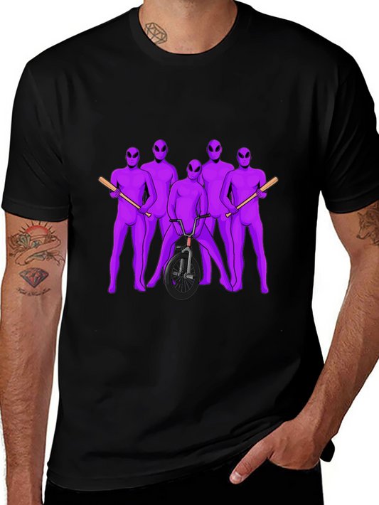 Alien Gangster Graphic T-Shirt - Mens Black Tee