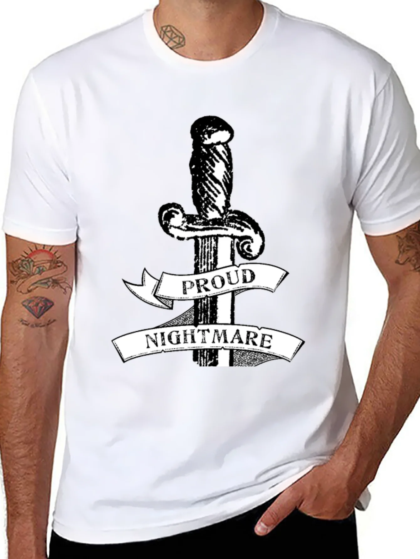 Proud Nightmare Sword Graphic Black T-Shirt