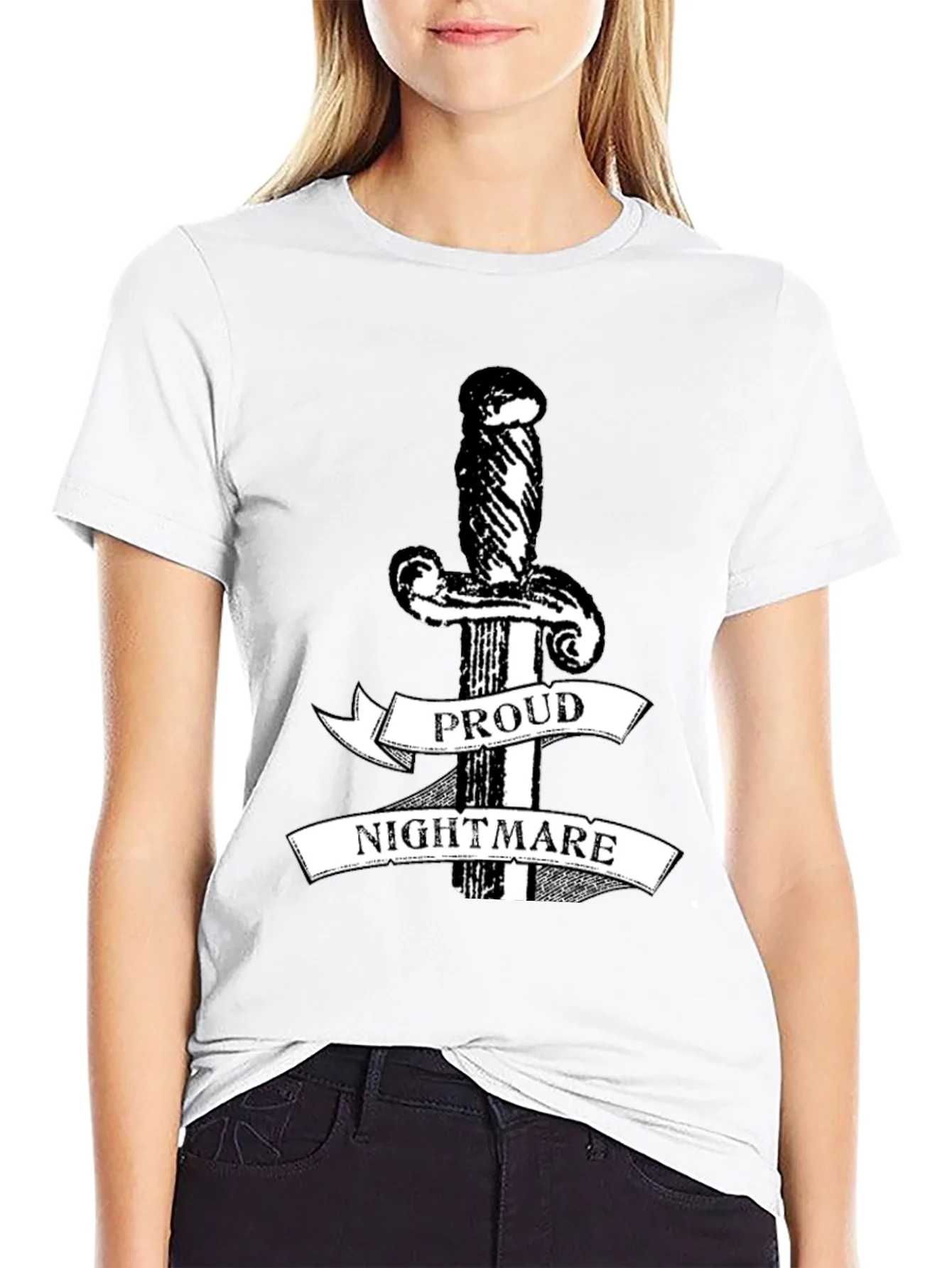 Proud Nightmare Sword Graphic Black T-Shirt