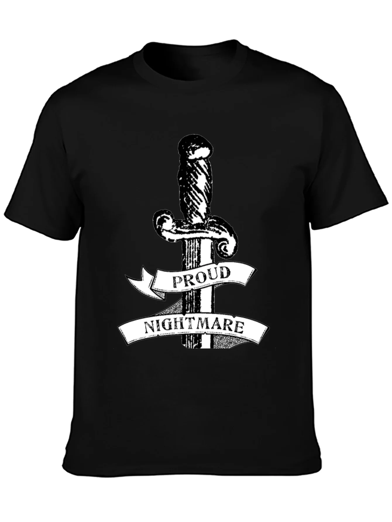 Proud Nightmare Sword Graphic Black T-Shirt