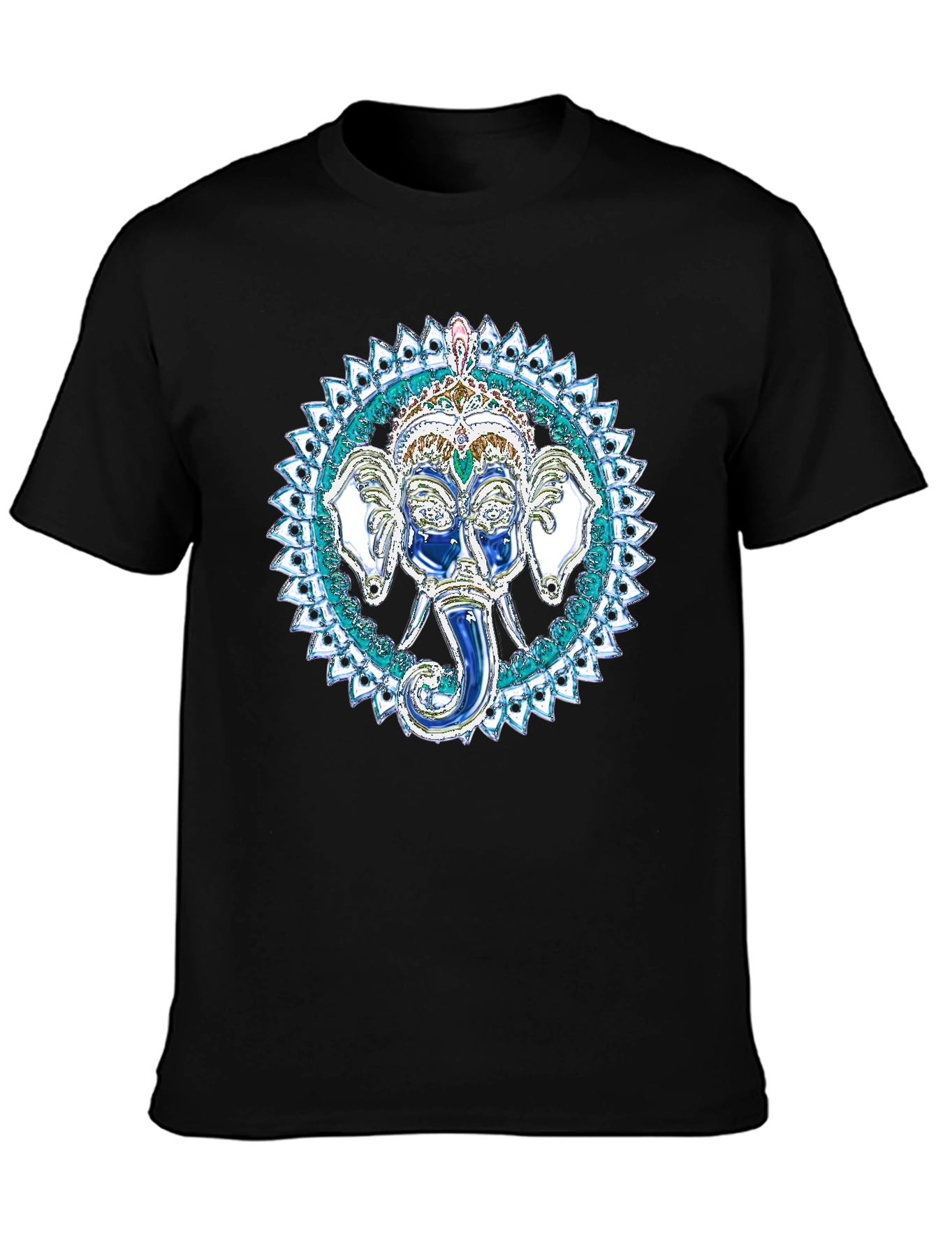 Ganesh Mandala Graphic Tee - Black