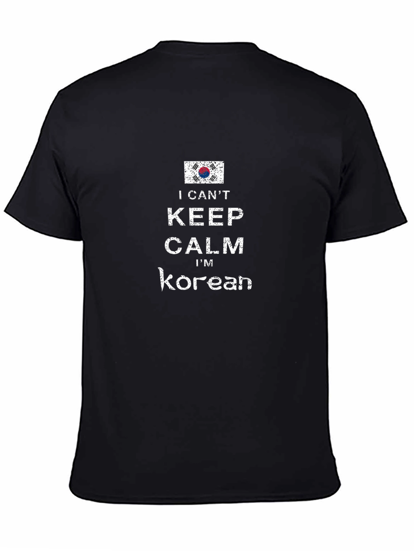 I Cant Keep Calm Im Korean Black T-Shirt