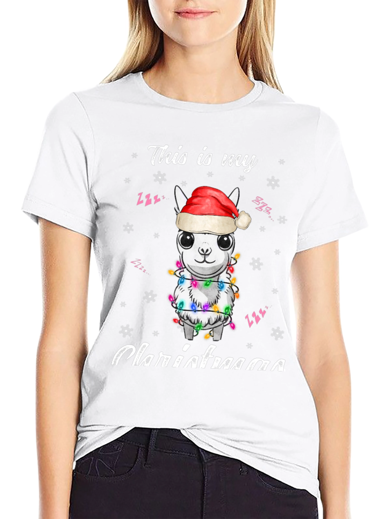 Christmas Llama T-Shirt - Holiday Festive Top