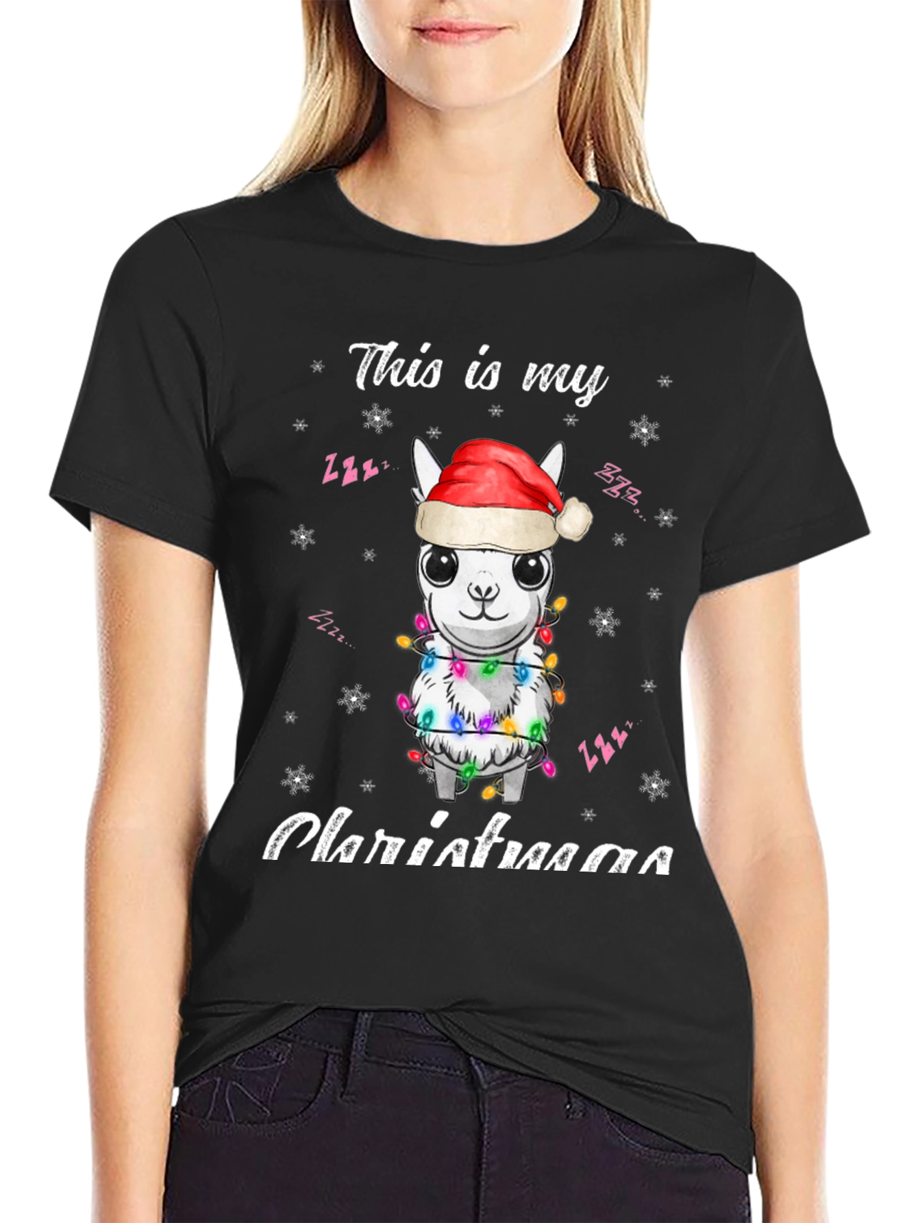 Christmas Llama T-Shirt - Holiday Festive Top