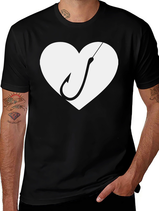 Heart Hook Fishing T-Shirt - Perfect Catch!