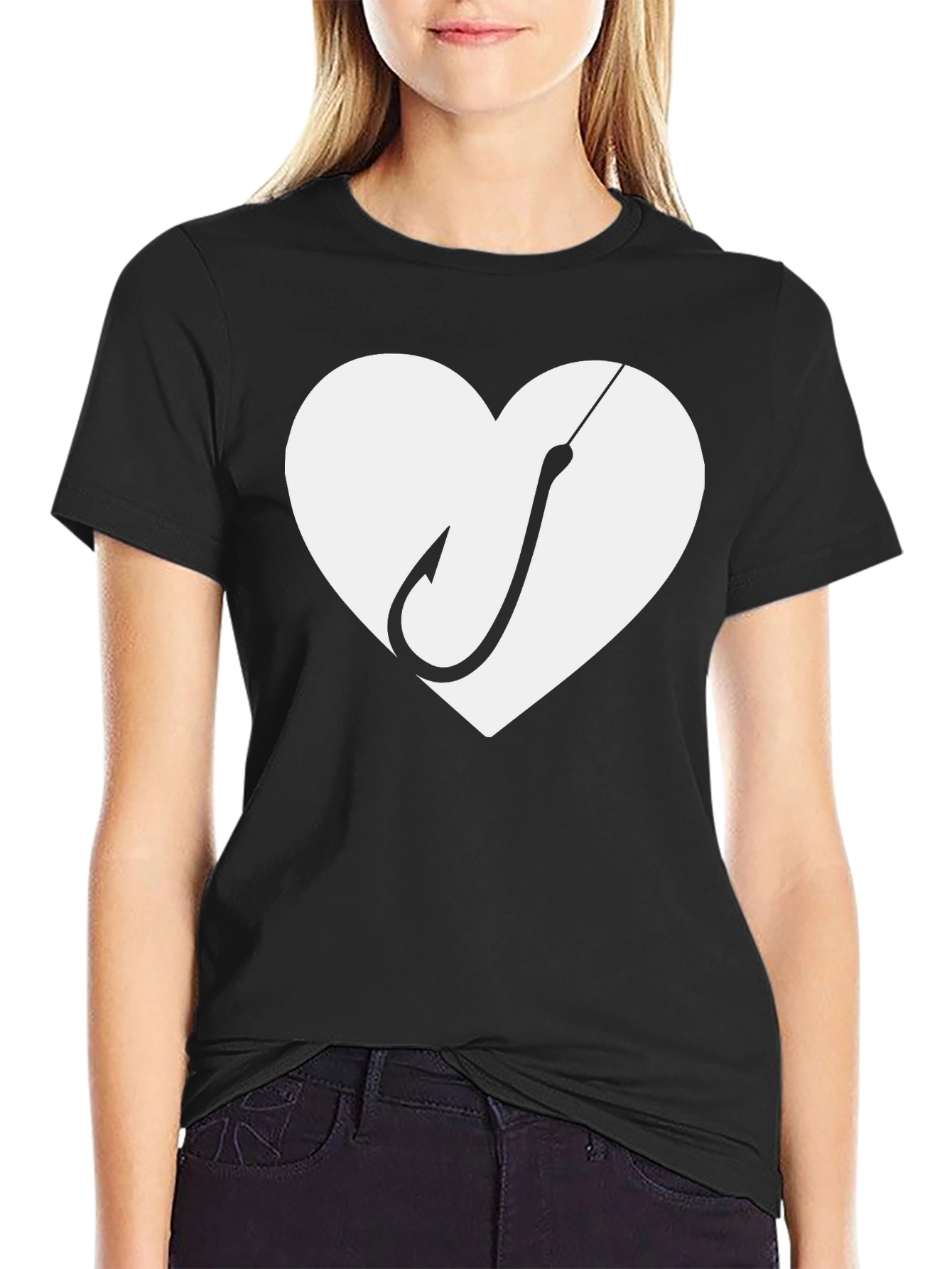 Heart Hook Fishing T-Shirt - Perfect Catch!