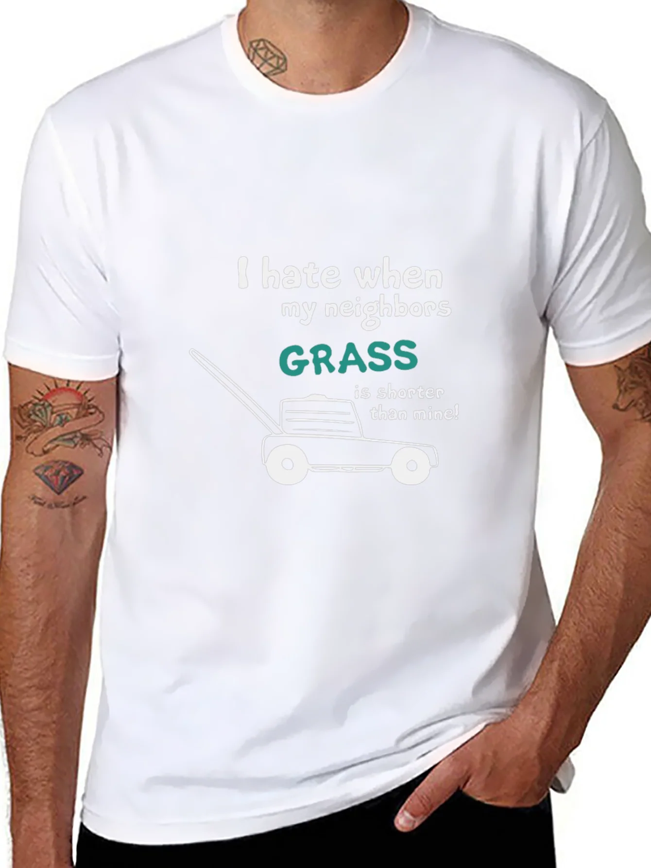 Funny Lawn Care T-Shirt - Grass Envy