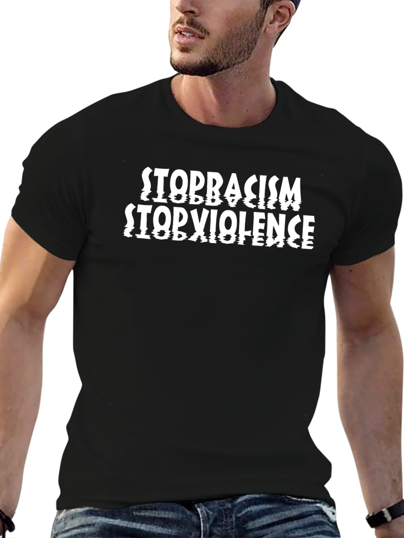Stop Racism Stop Violence Graphic Tee