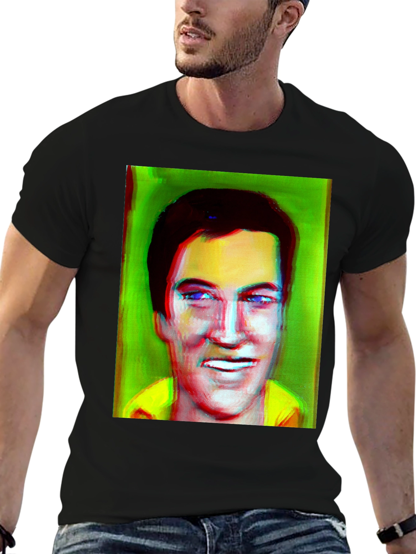 Elvis Inspired T-Shirt - Unique Portrait Design