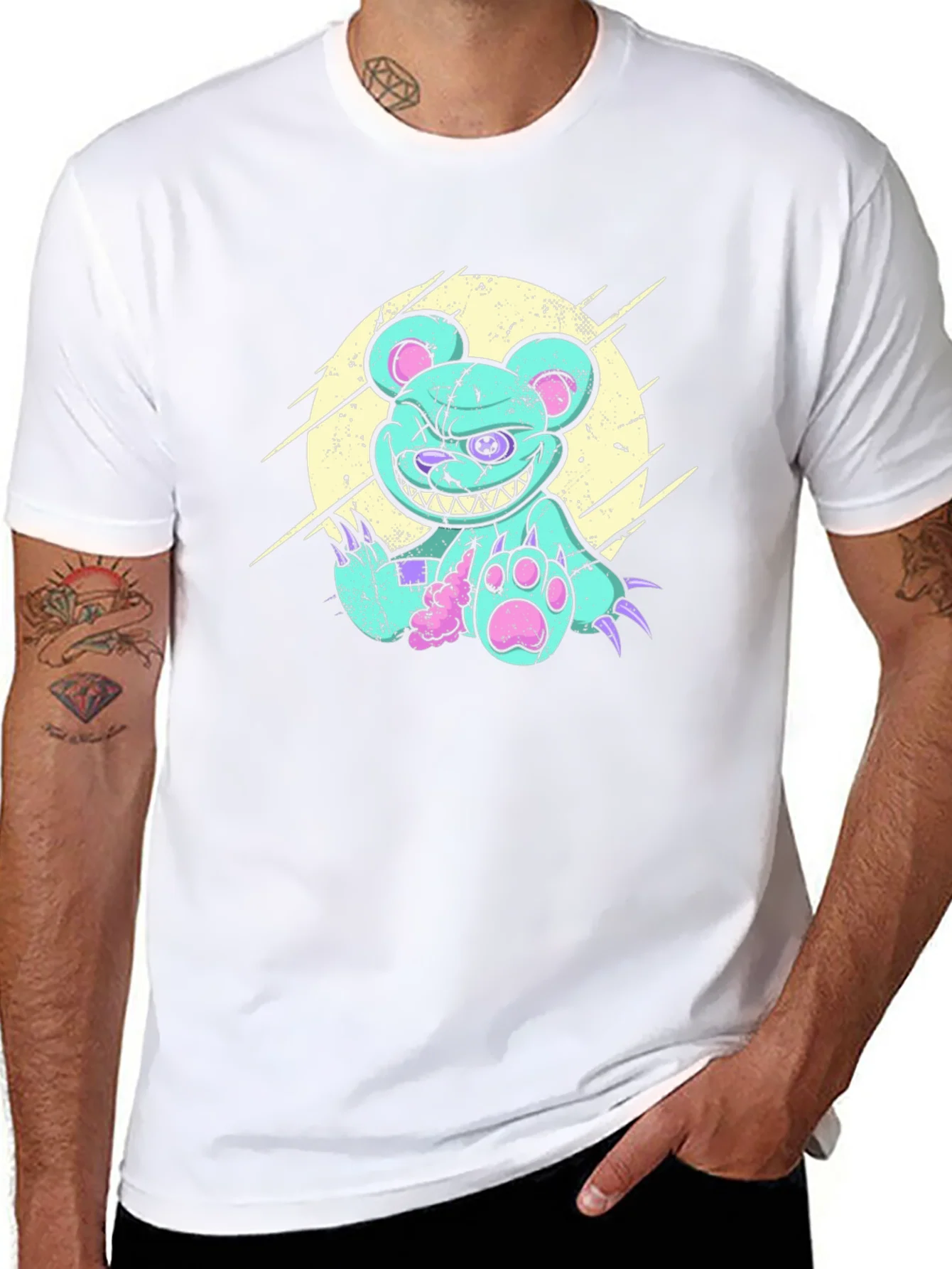 Scary Bear Graphic T-Shirt