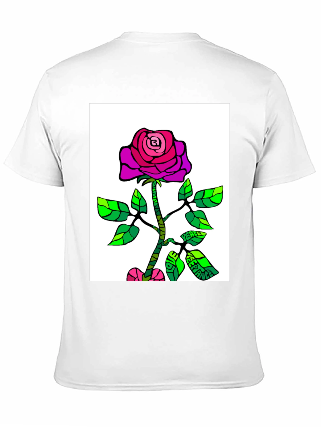 Rose Peace T-Shirt - Unique Graphic Tee