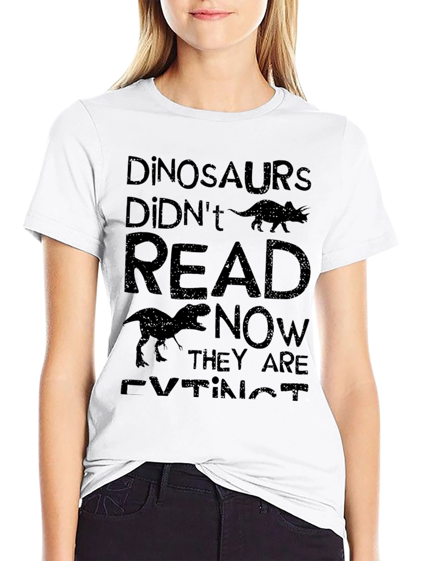 Dinosaurs Didnt Read Funny T-Shirt