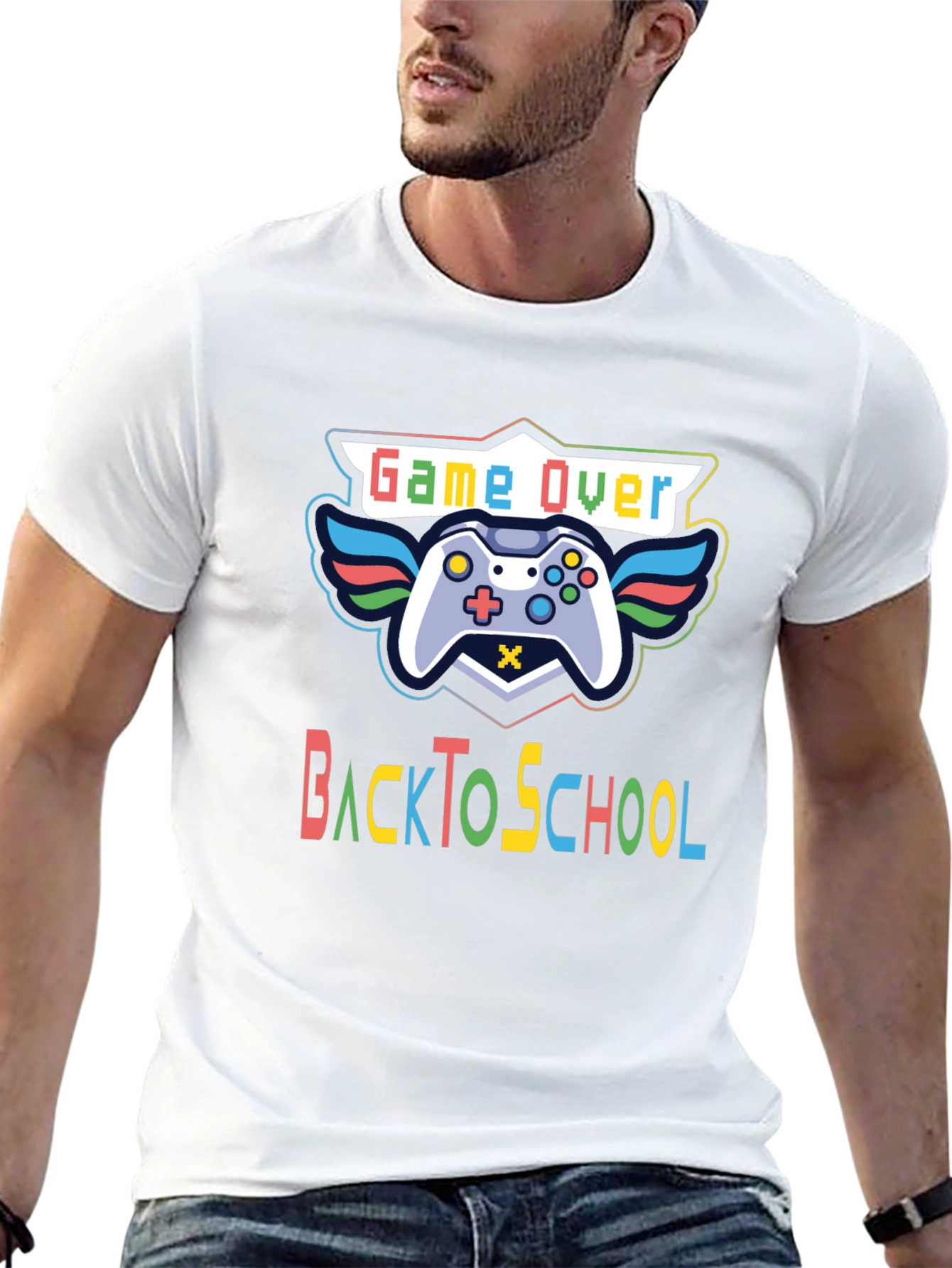 Game Over Back To School Black T-Shirt
