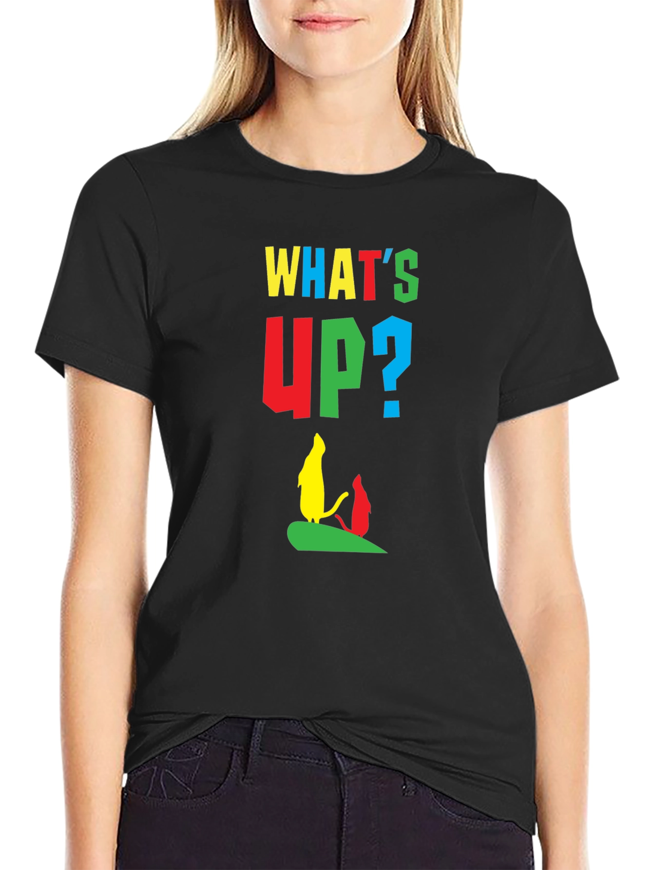 Whimsical Cartoon Graphic Tee - Whats Up?