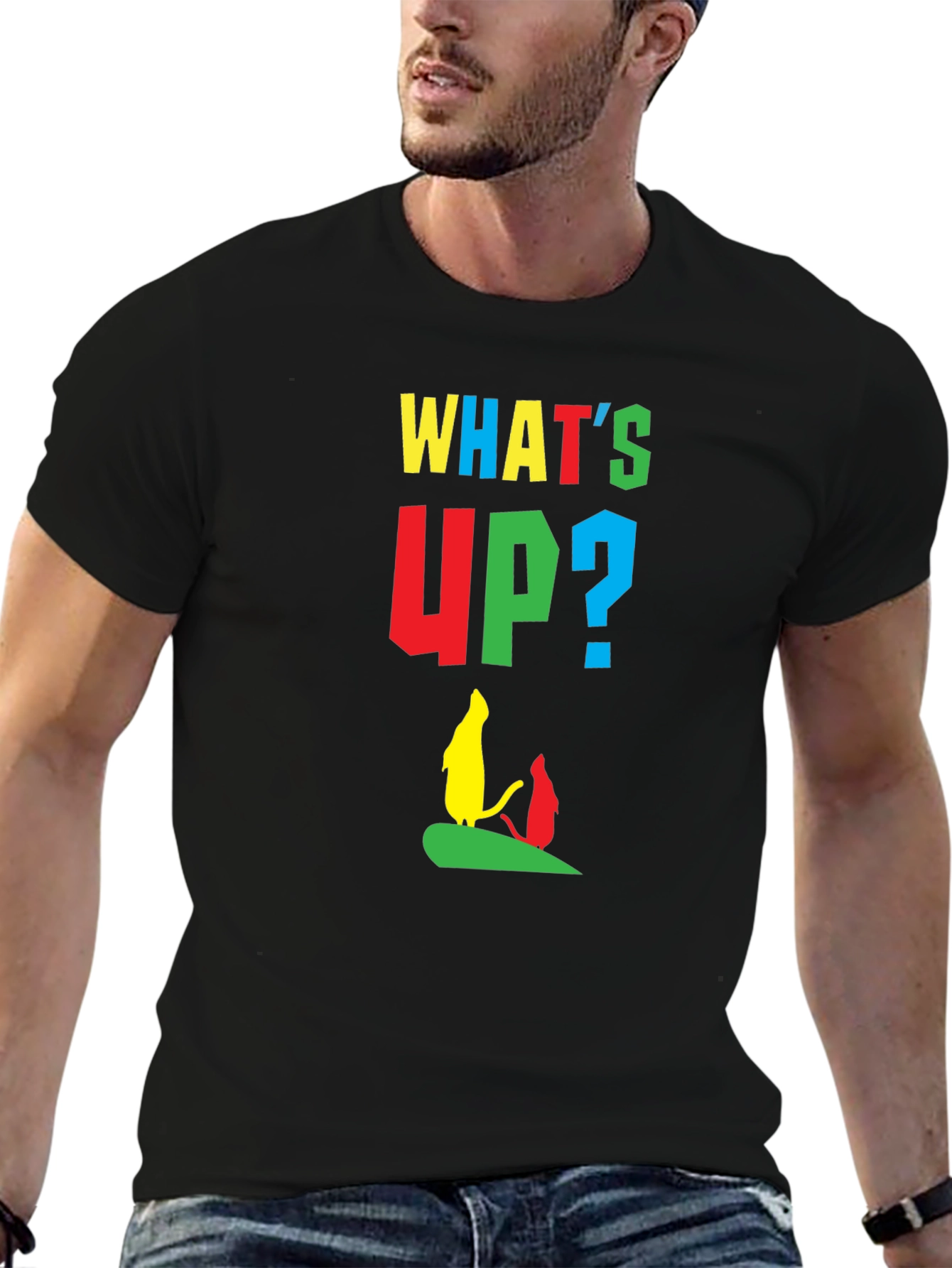Whimsical Cartoon Graphic Tee - Whats Up?
