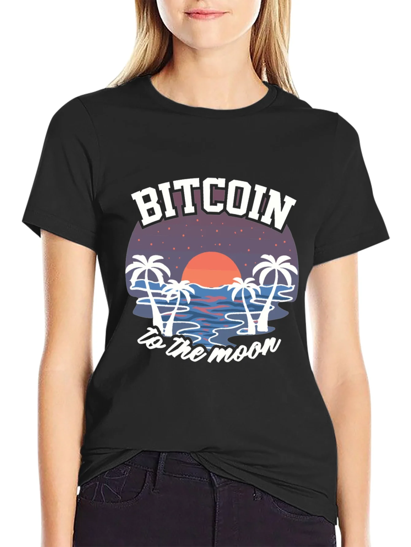 Bitcoin to the Moon Graphic Tee