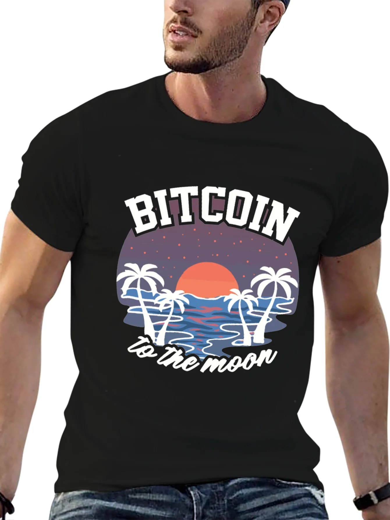 Bitcoin to the Moon Graphic Tee