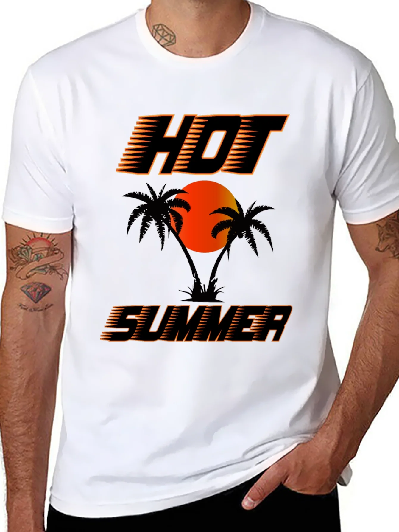 Hot Summer Graphic T-Shirt Black