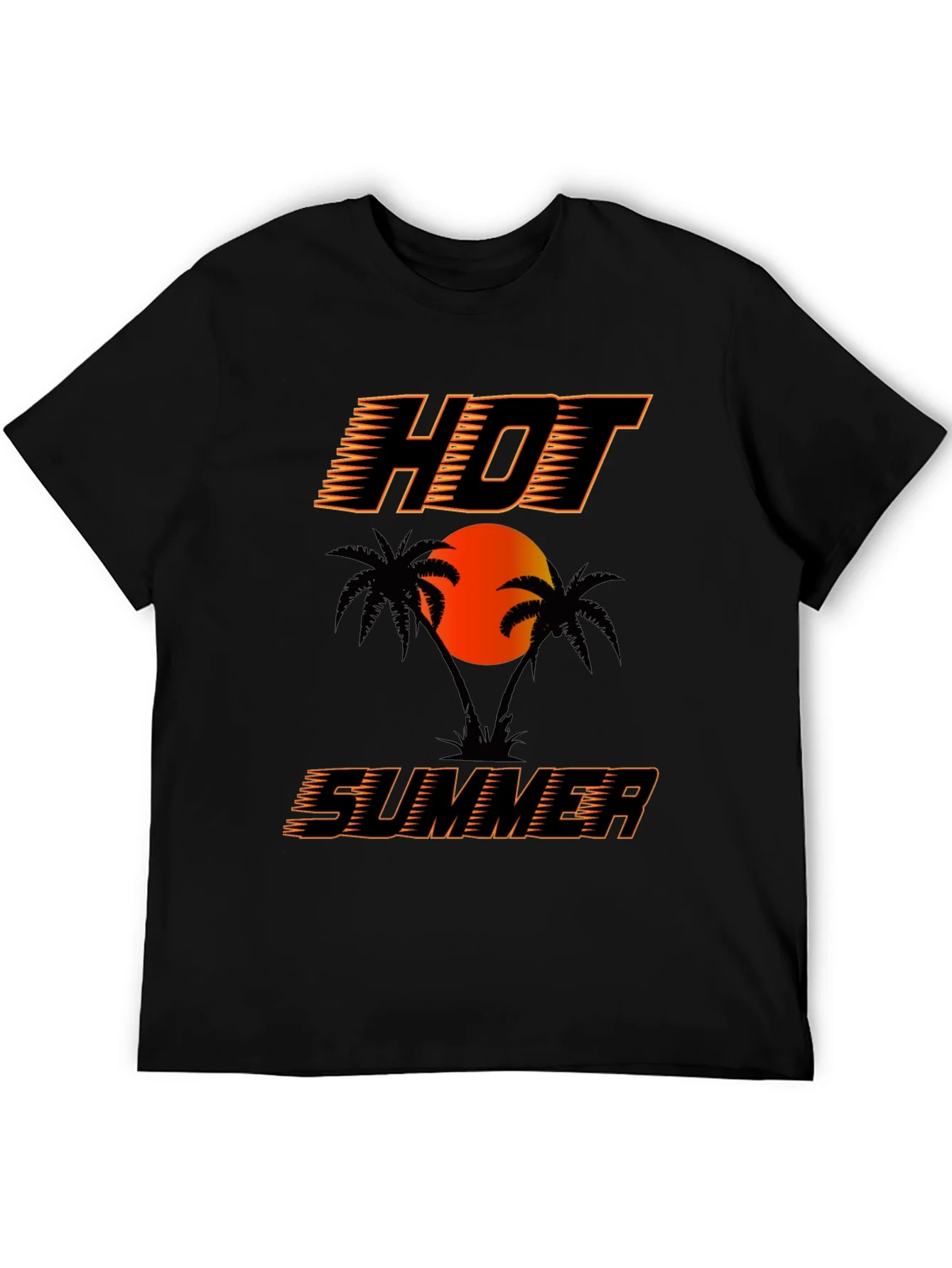 Hot Summer Graphic T-Shirt Black