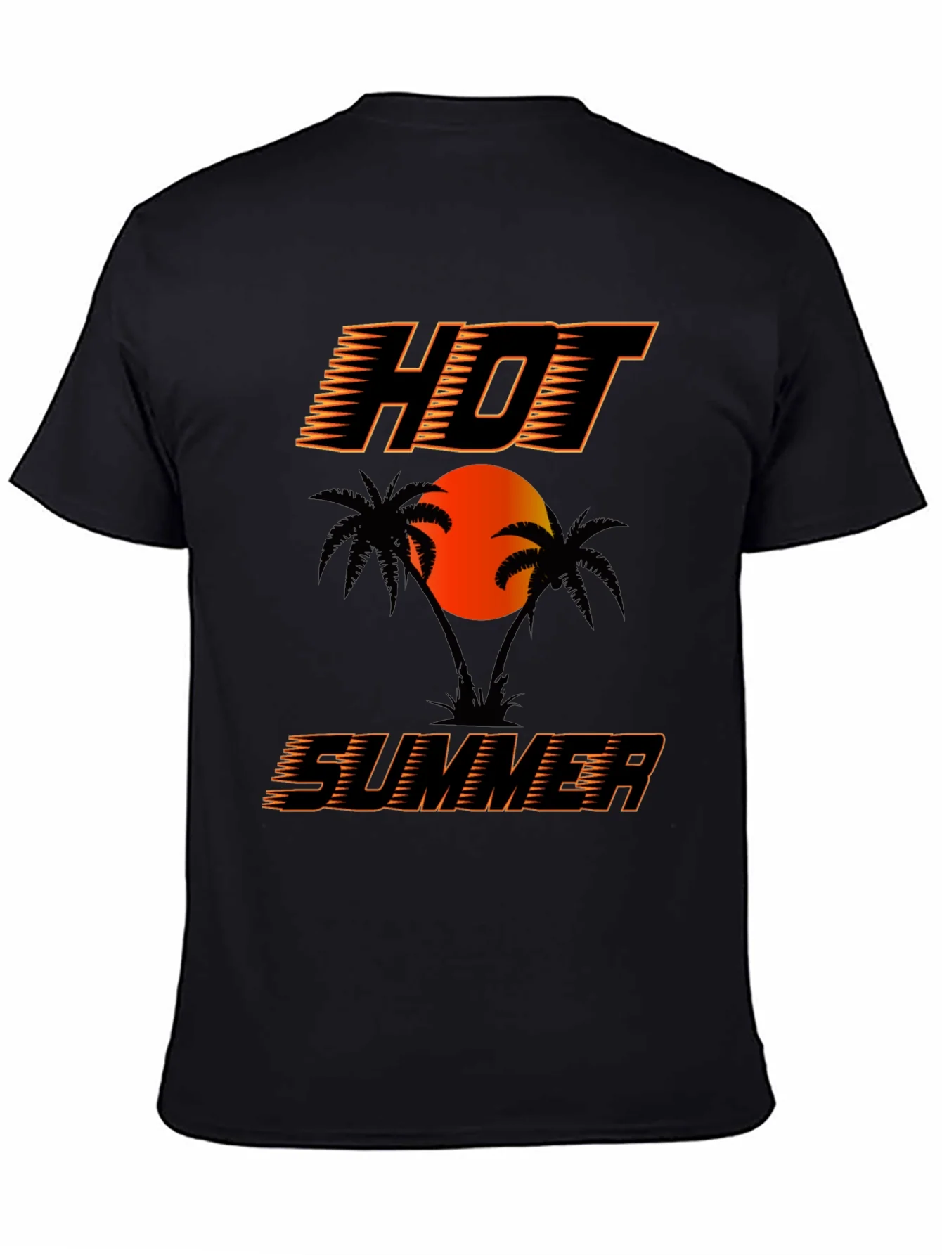 Hot Summer Graphic T-Shirt Black
