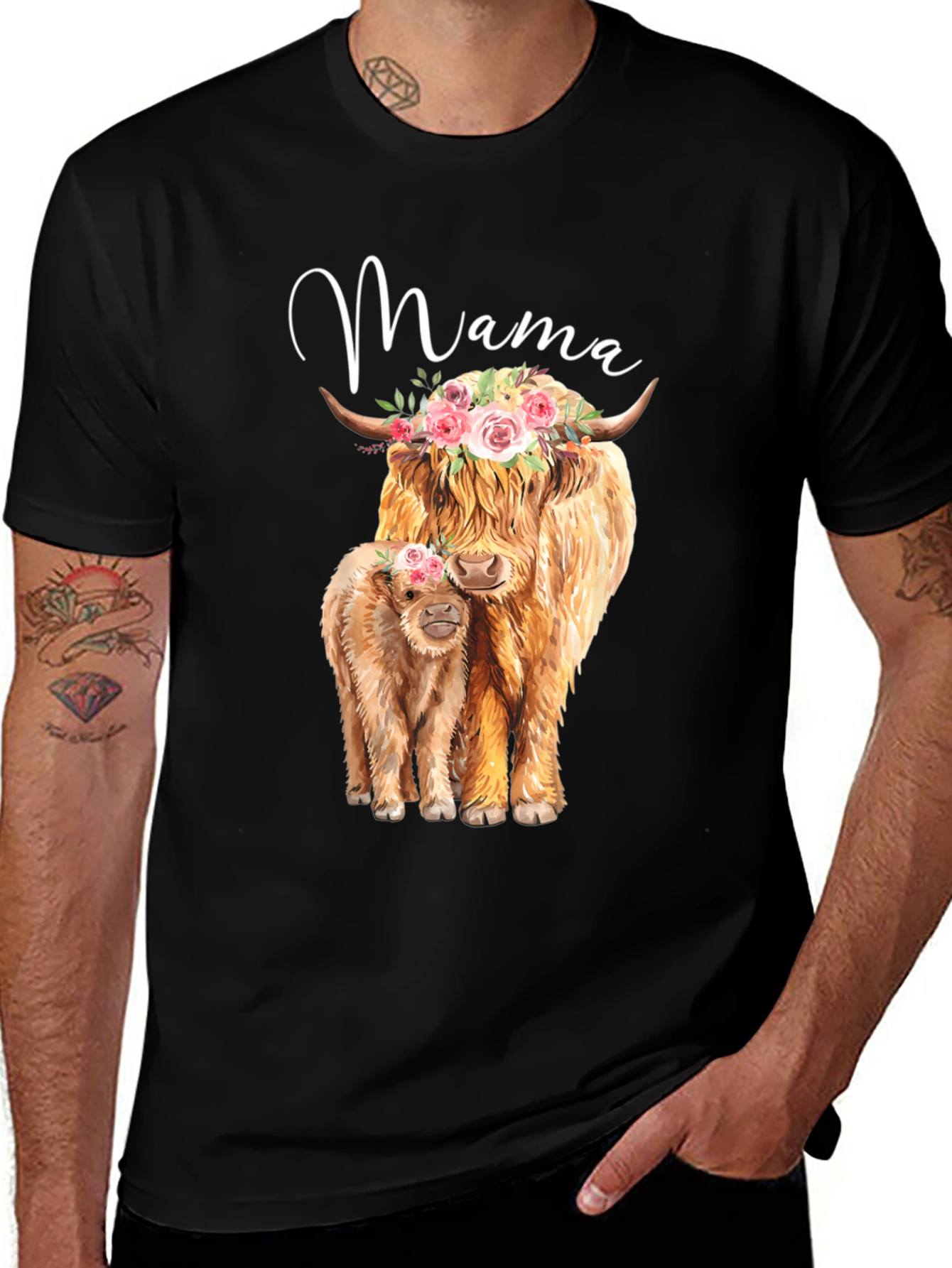 Mama Cow Floral Tee