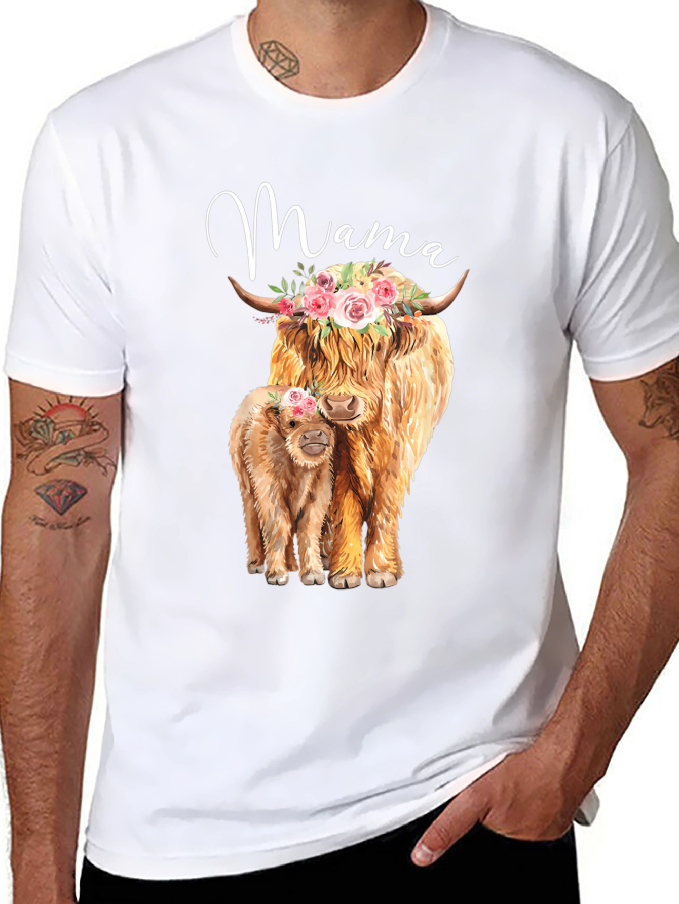 Mama Cow Floral Tee