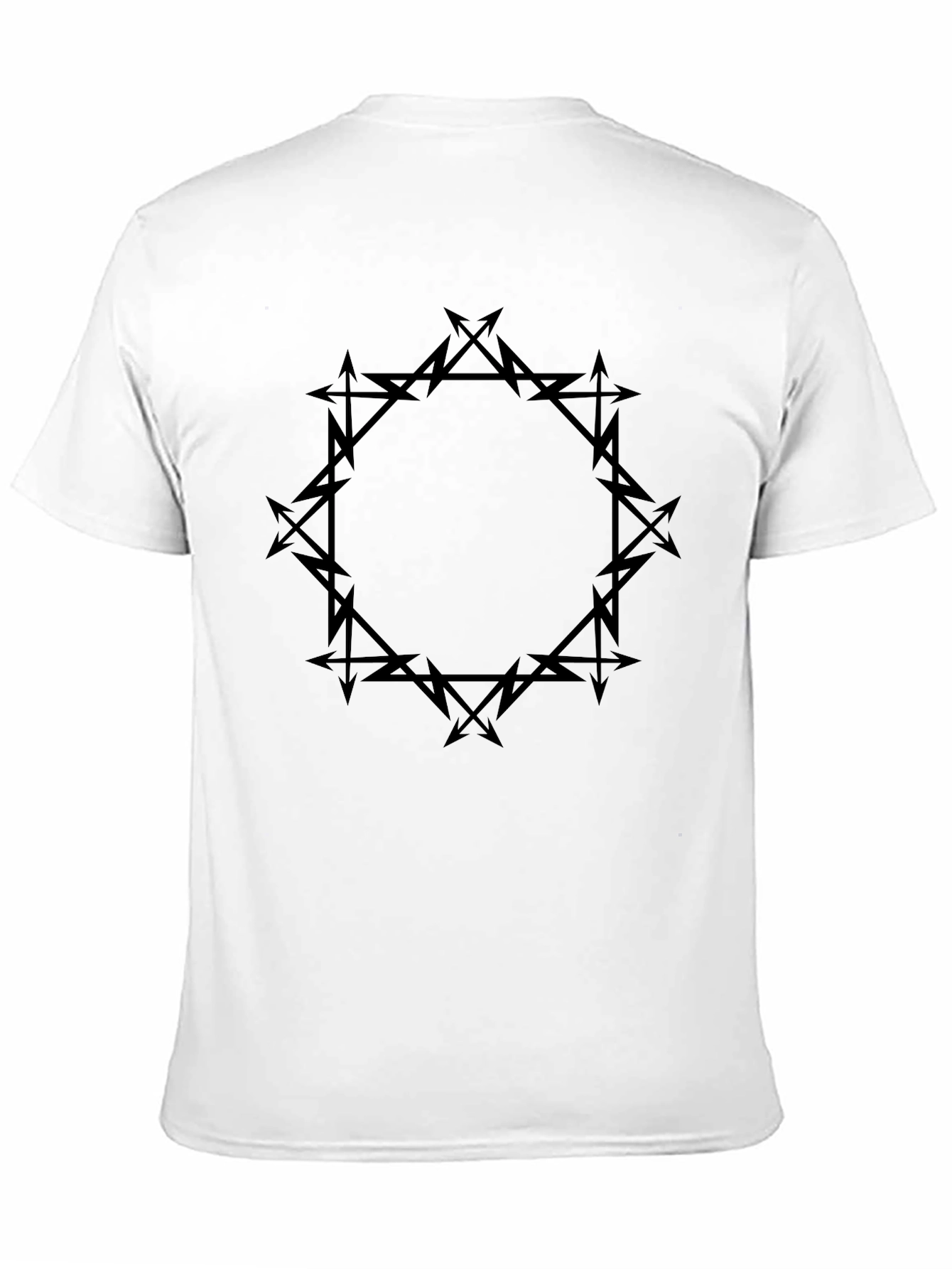 Black Graphic Tee - Arrow Circle Design