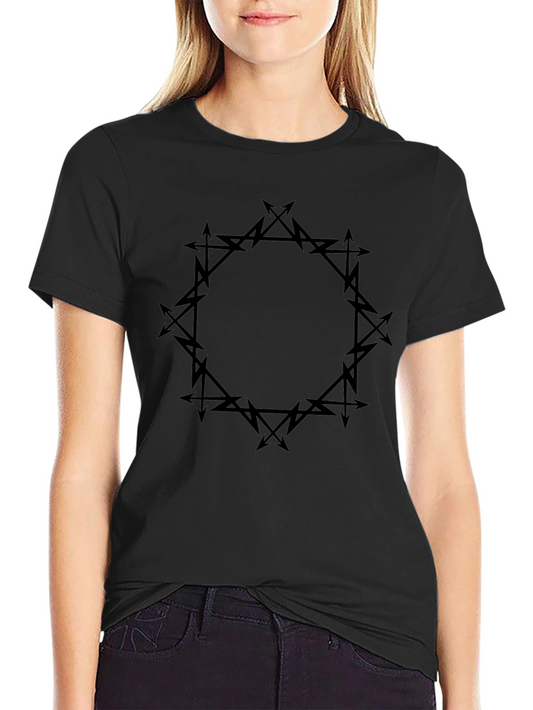 Black Graphic Tee - Arrow Circle Design