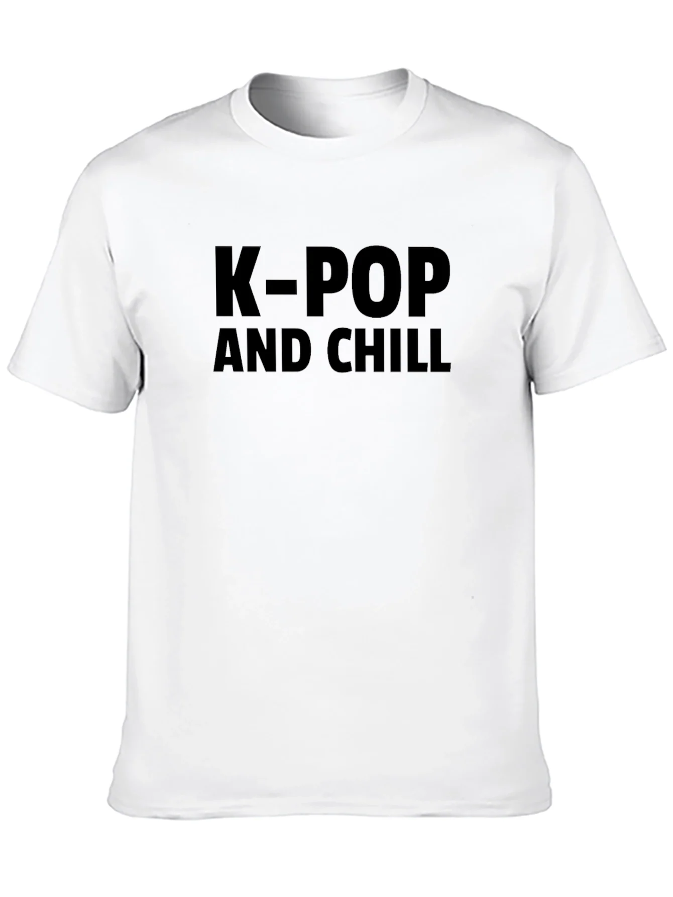 K-Pop and Chill Black T-Shirt - Casual Style