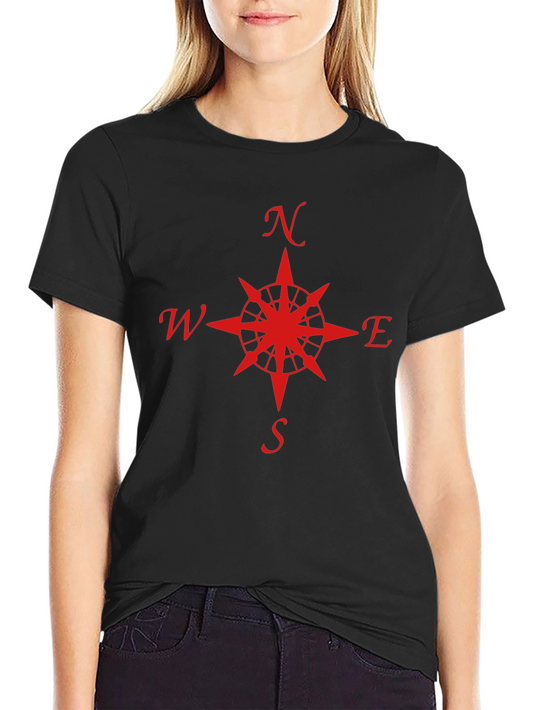 Compass Rose Graphic Tee - Classic Black T-Shirt
