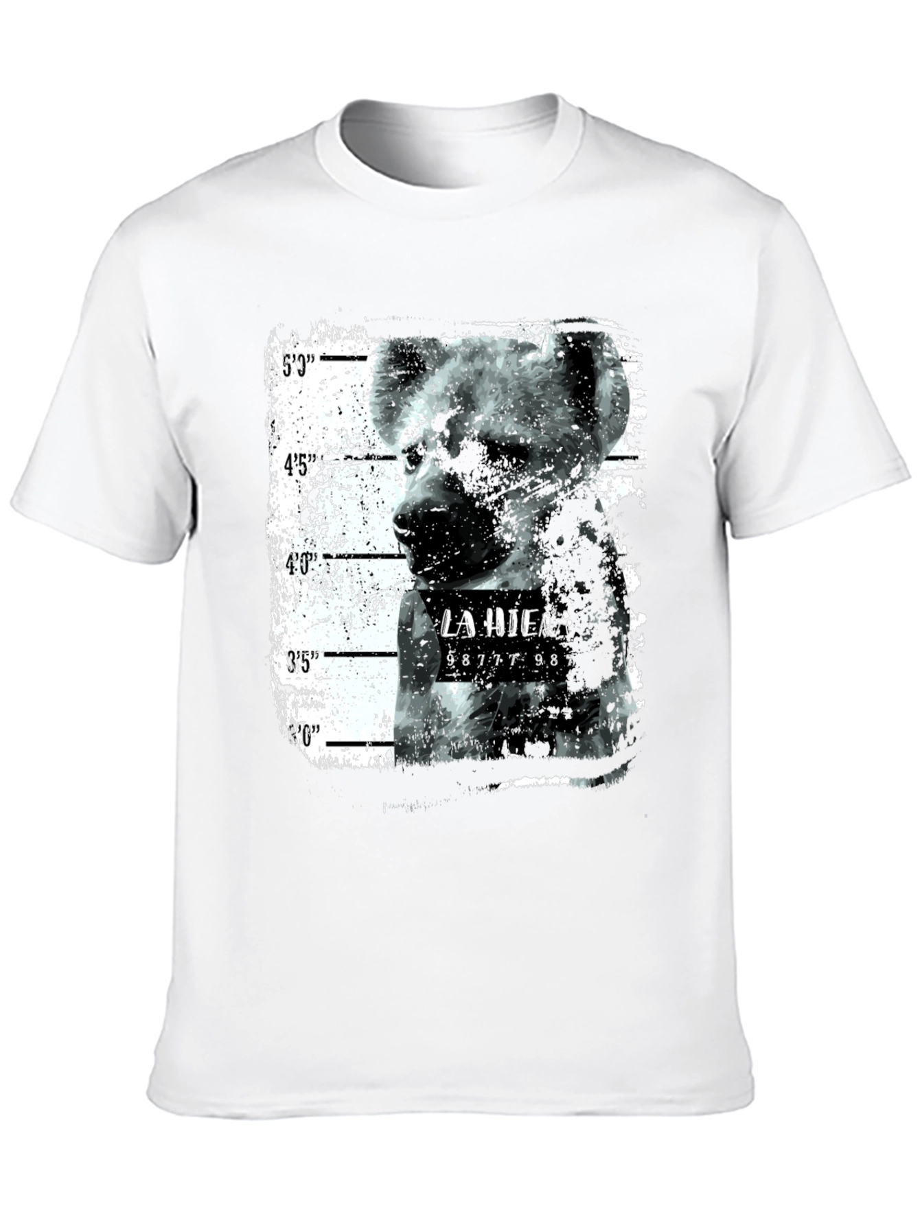 Hyena Mugshot Graphic Tee - Black Unisex T-Shirt