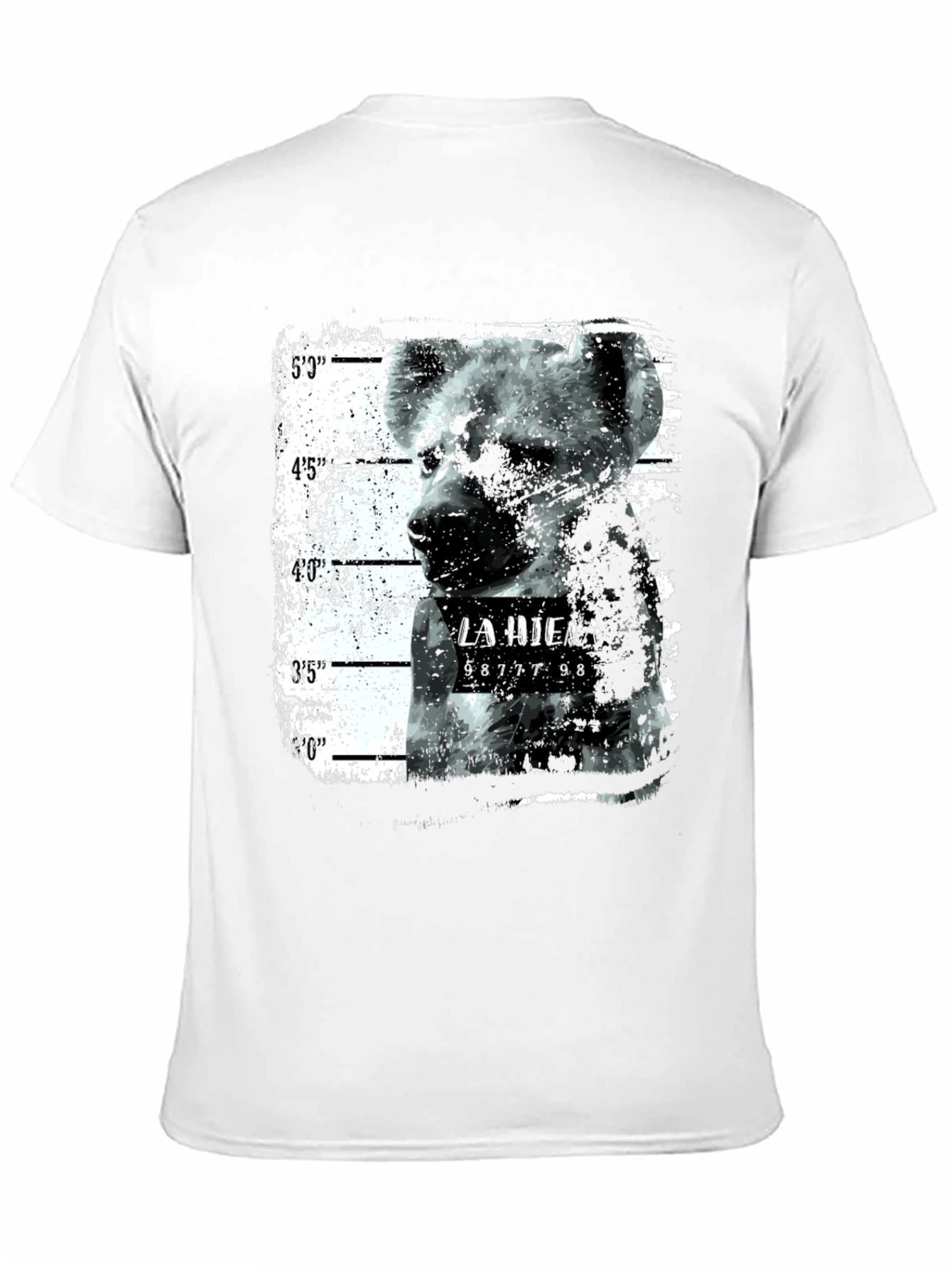 Hyena Mugshot Graphic Tee - Black Unisex T-Shirt