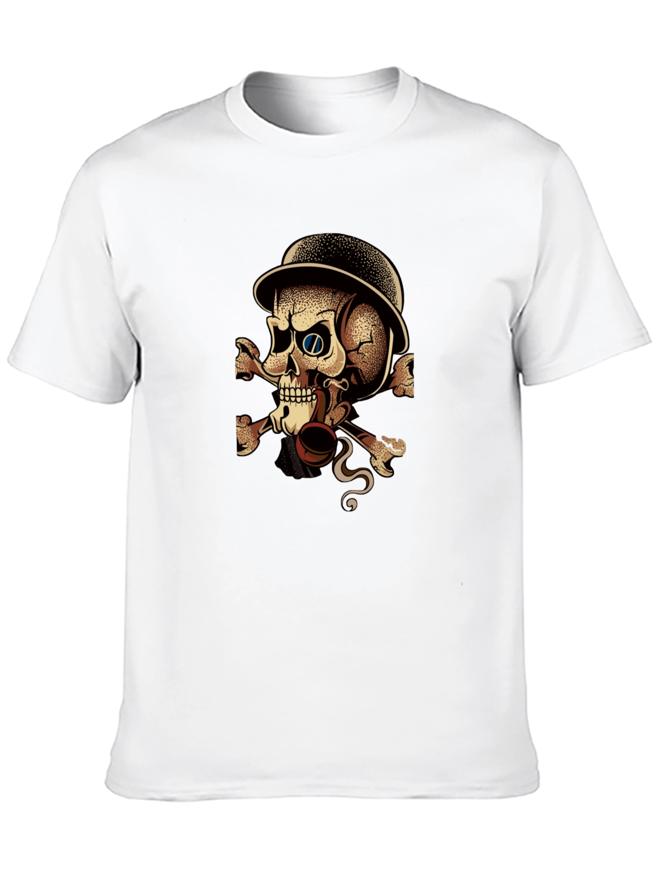 Skull & Crossbones Tee - Edgy Graphic Print T-Shirt