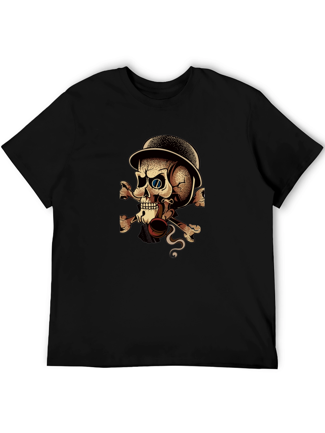 Skull & Crossbones Tee - Edgy Graphic Print T-Shirt