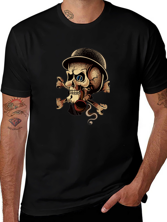 Skull & Crossbones Tee - Edgy Graphic Print T-Shirt