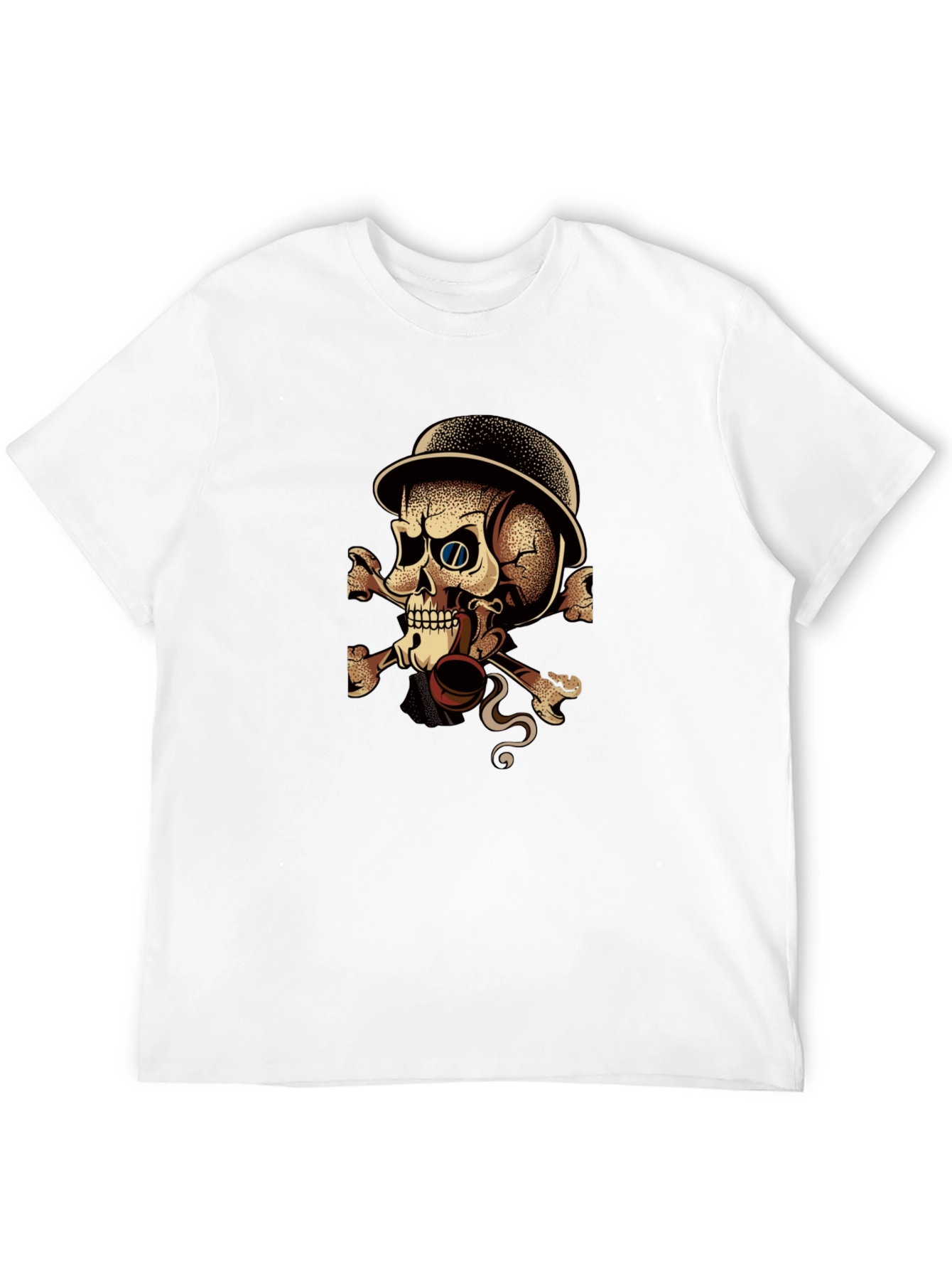 Skull & Crossbones Tee - Edgy Graphic Print T-Shirt