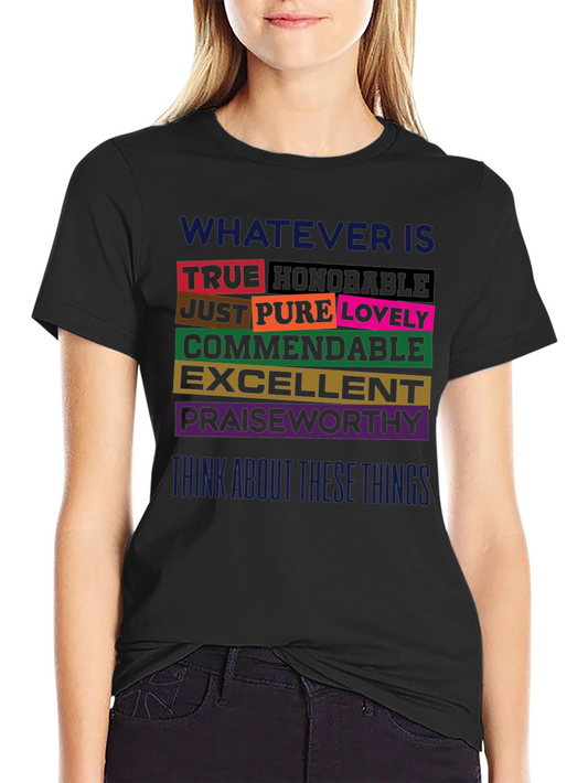 Inspirational Words Graphic Print T-Shirt