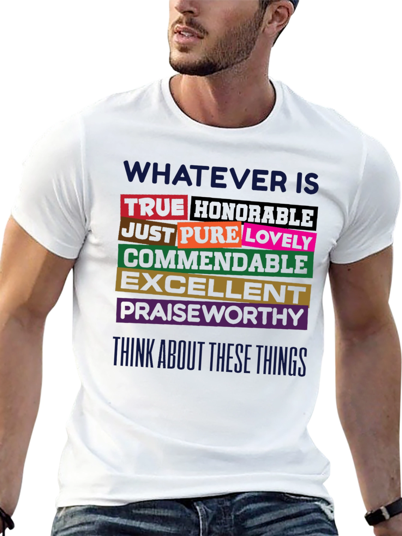 Inspirational Words Graphic Print T-Shirt