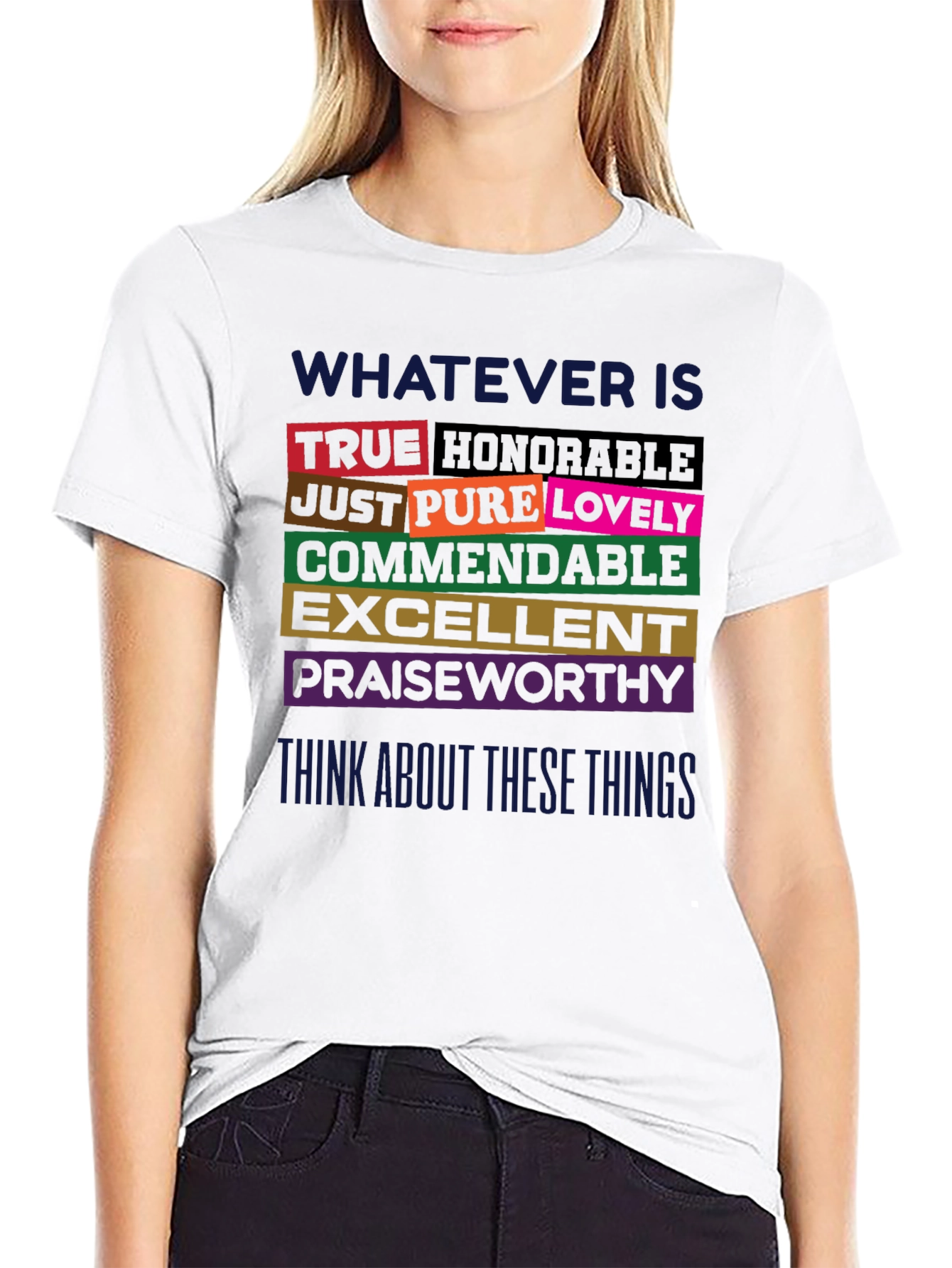Inspirational Words Graphic Print T-Shirt