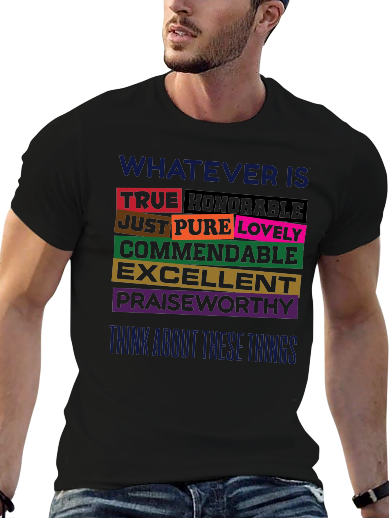 Inspirational Words Graphic Print T-Shirt