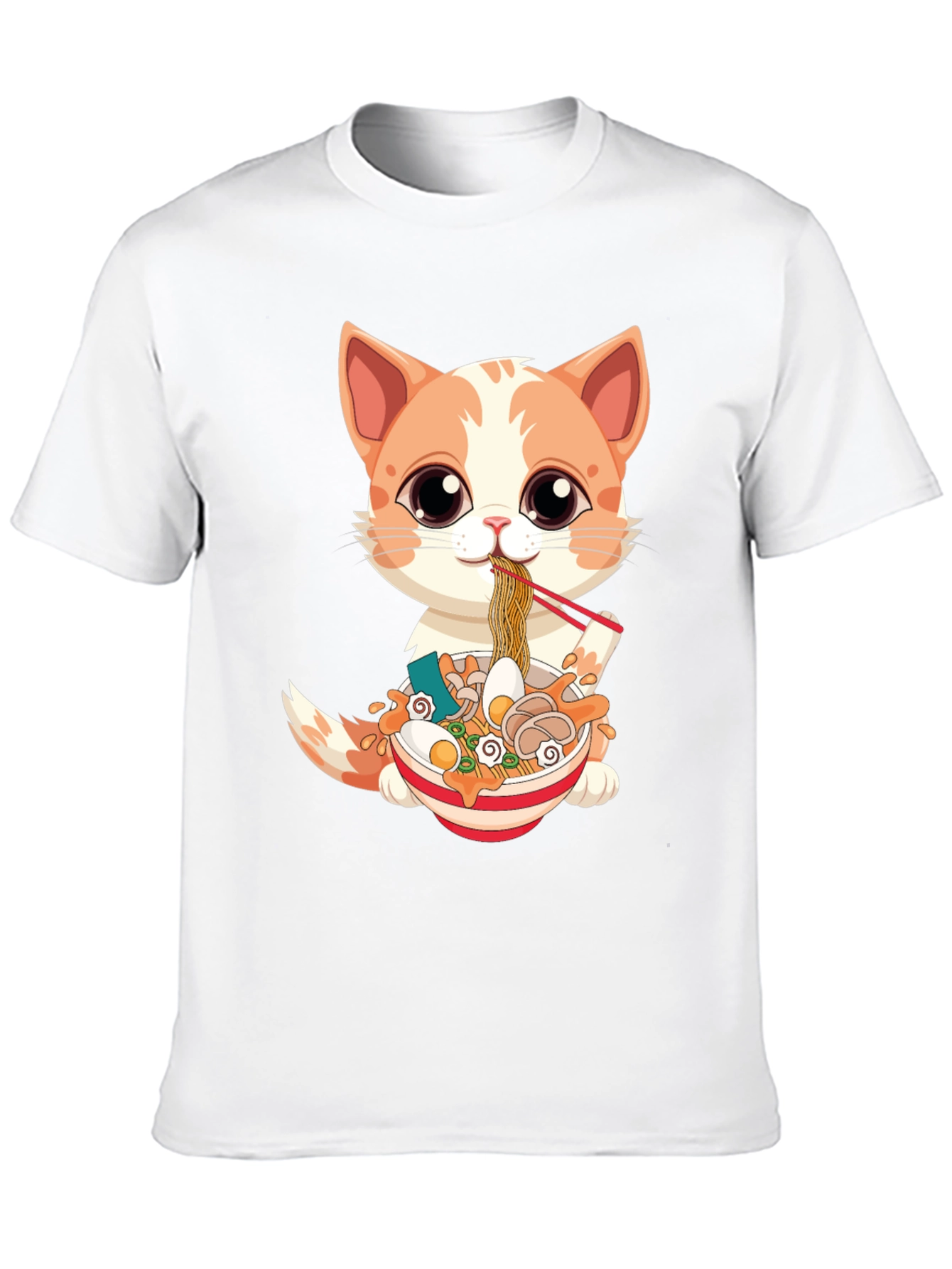 Cat Ramen T-Shirt - Cute Anime Style