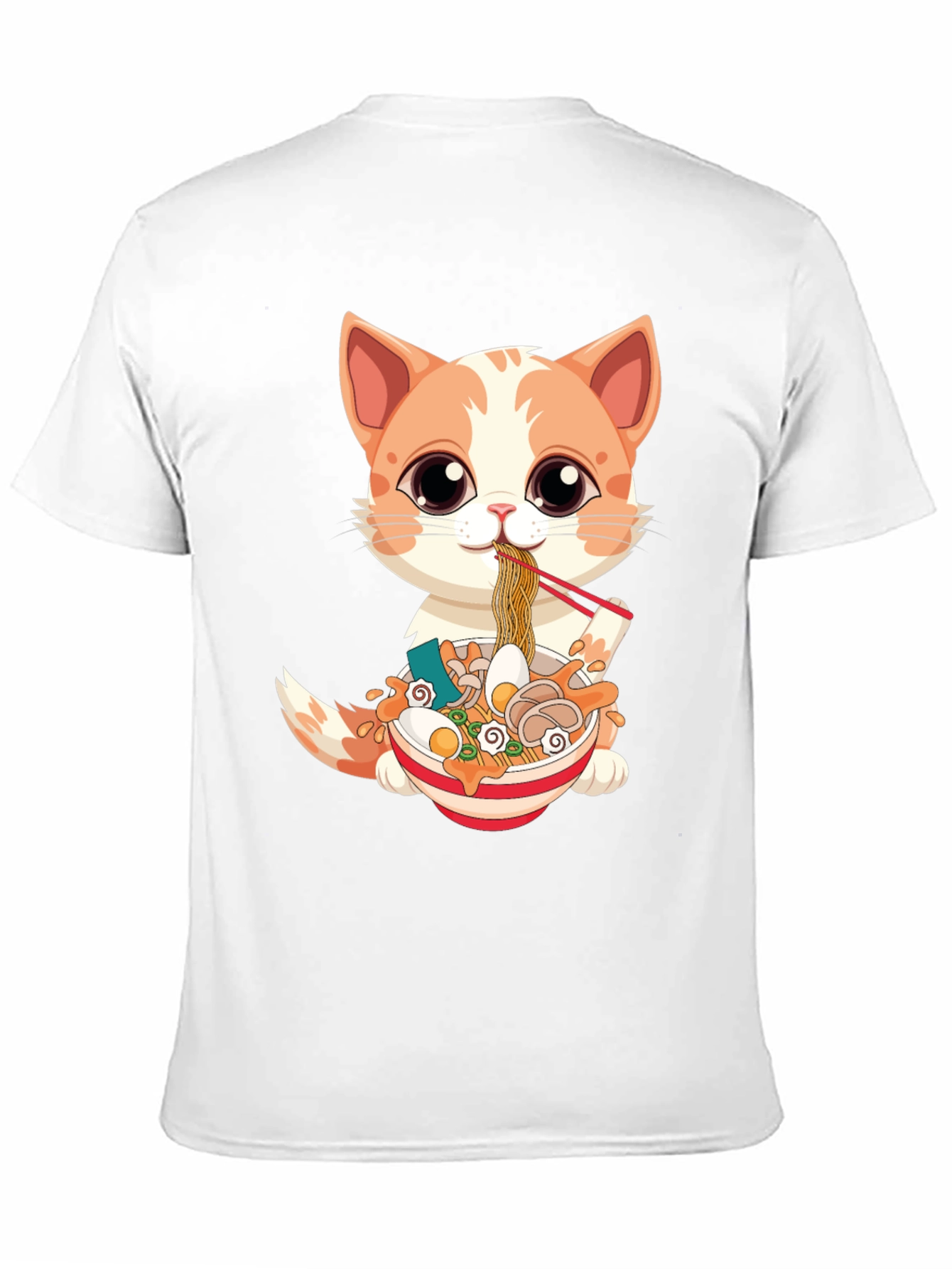 Cat Ramen T-Shirt - Cute Anime Style