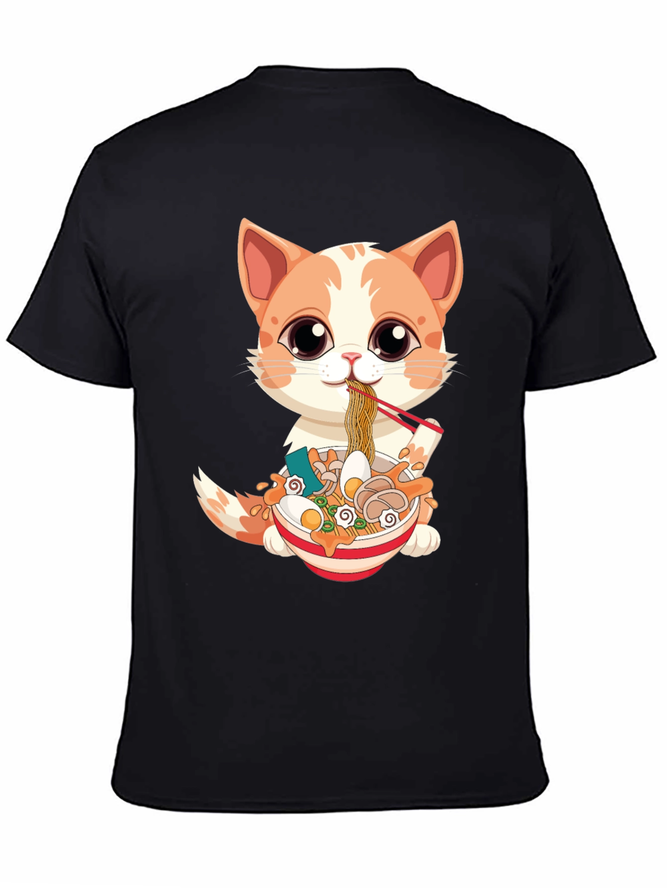 Cat Ramen T-Shirt - Cute Anime Style