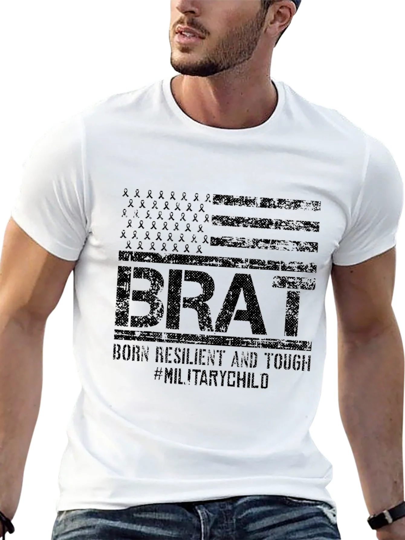 Military Brat T-Shirt - Born Resilient & Tough