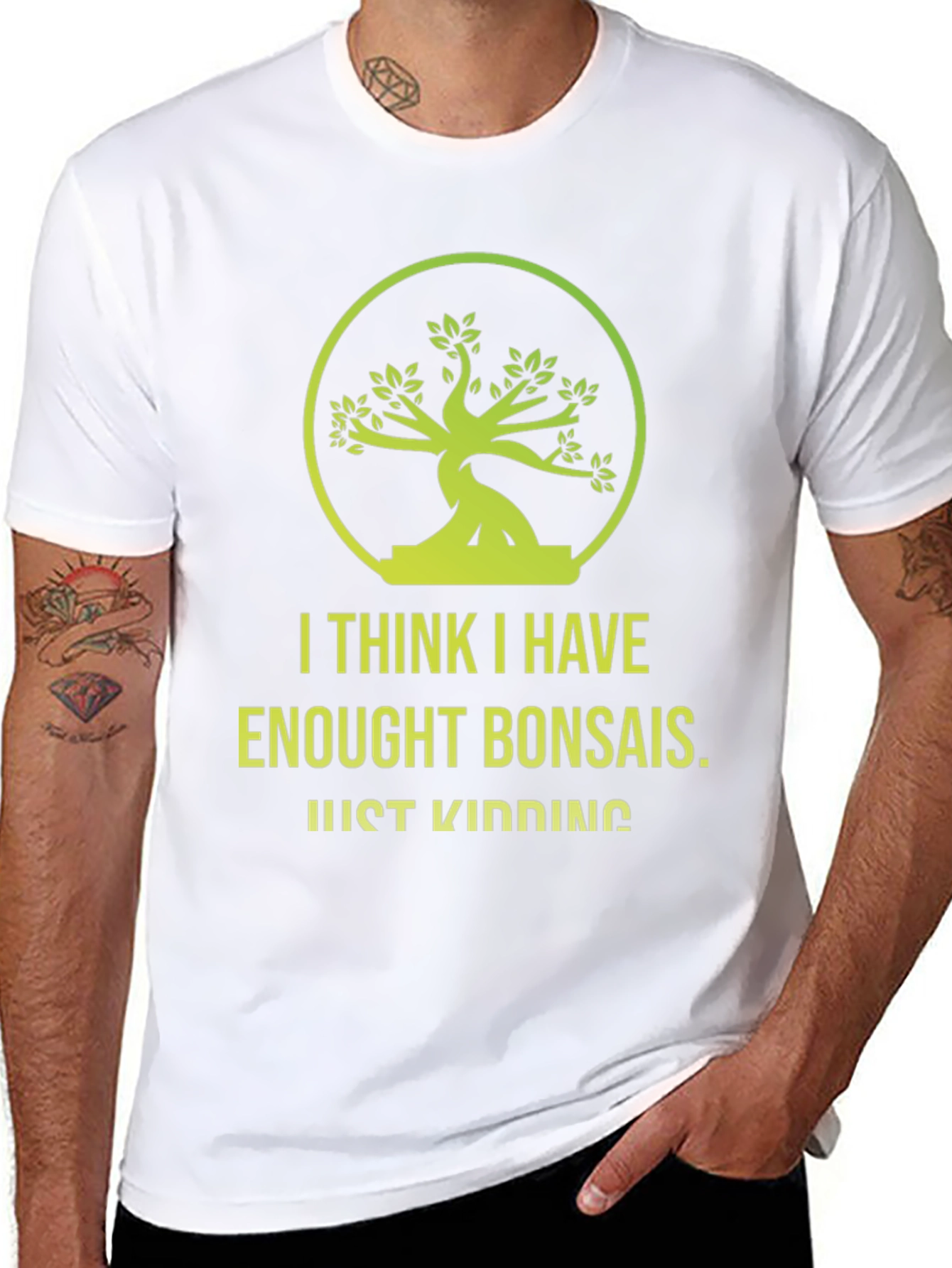Bonsai Lover T-Shirt - Just Kidding Funny Graphic Tee