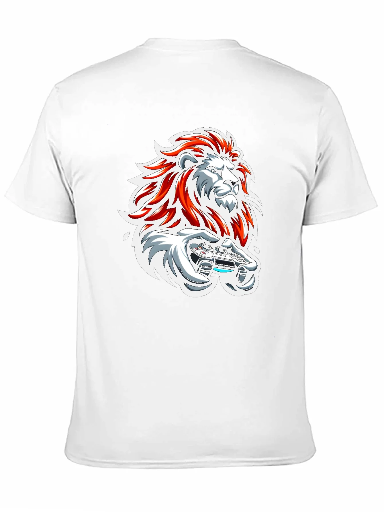 Lion Gamer Graphic Tee - Black