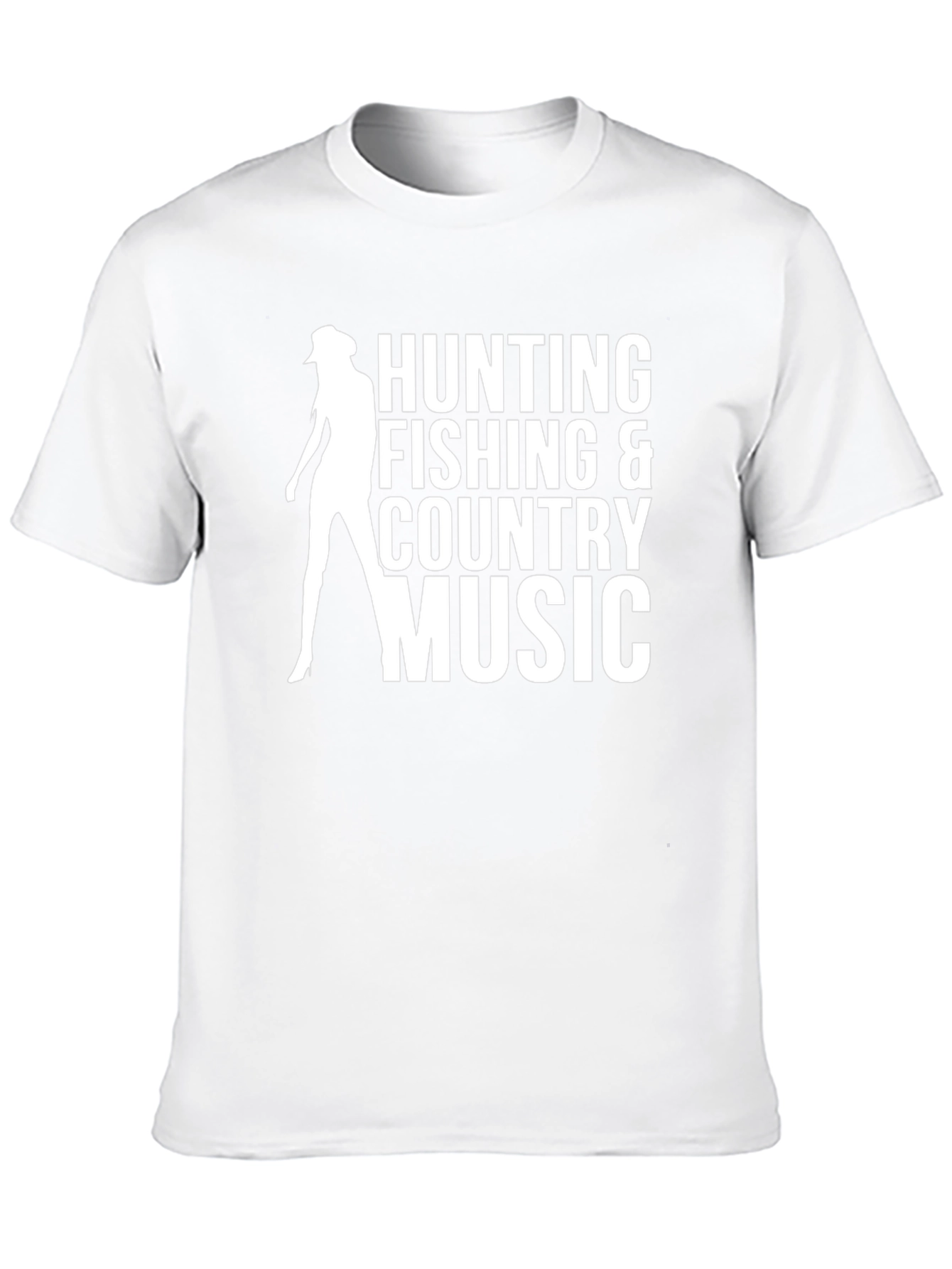 Hunting Fishing Country Music Black Graphic Tee