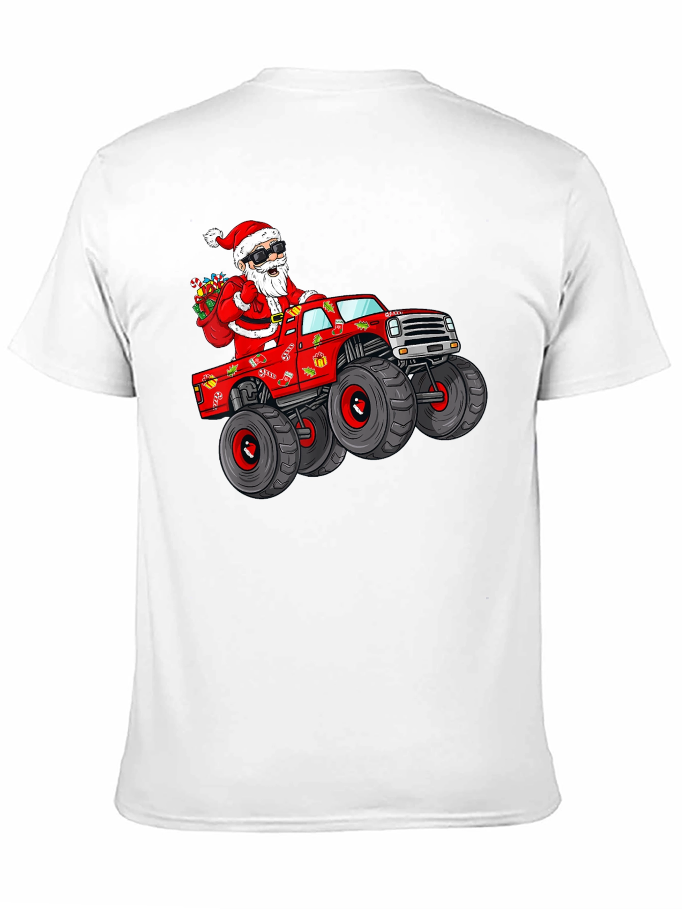Santa Monster Truck Graphic T-Shirt